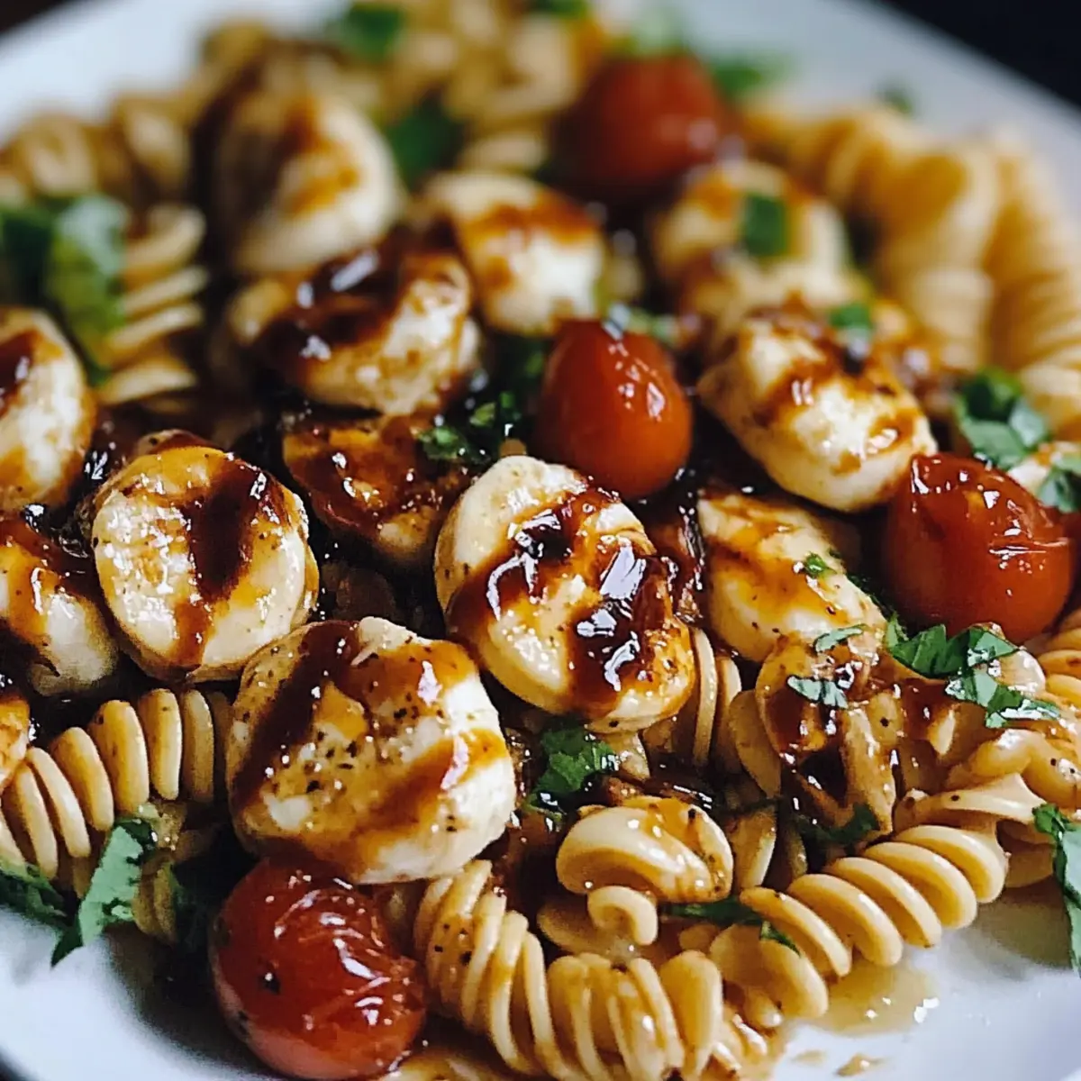 Caprese Pasta Salad with Balsamic Glaze