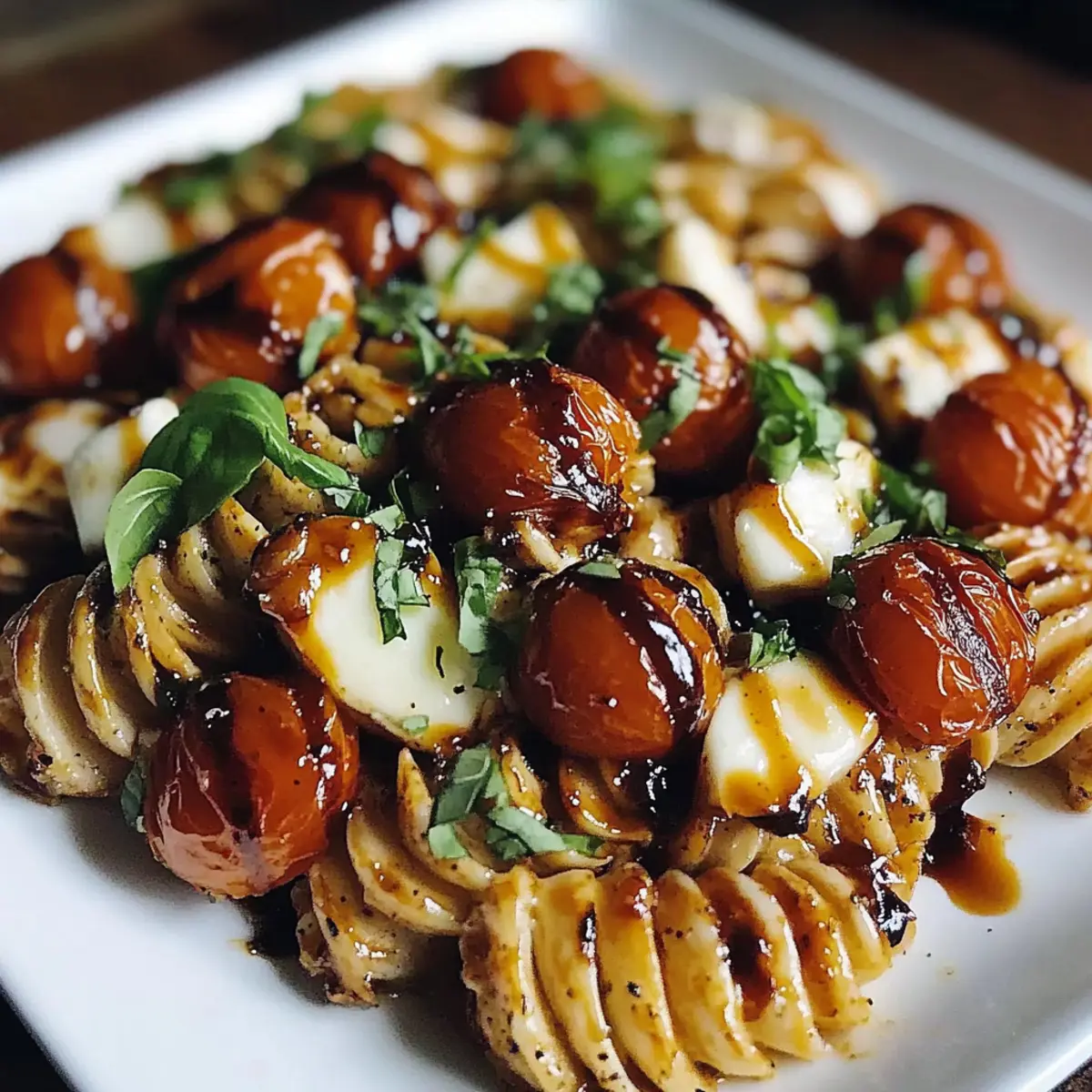 Caprese Pasta Salad with Balsamic Glaze