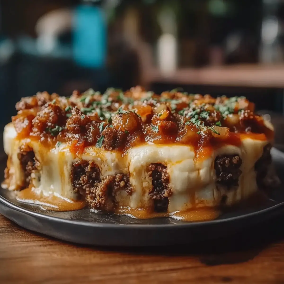Cheesy Bacon Burger Lasagna