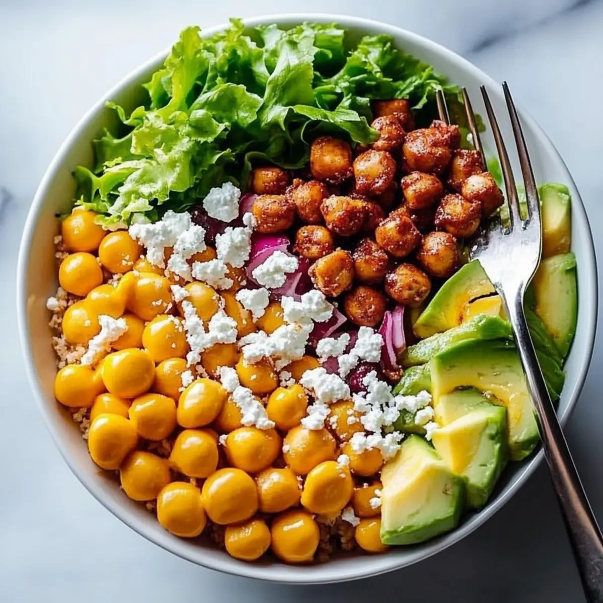 Chopped Salad with Chickpeas, Feta, and Avocado
