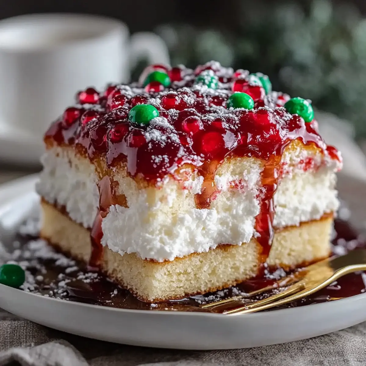 Christmas Jello Poke Cake