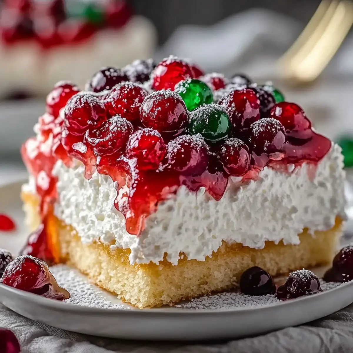 Christmas Jello Poke Cake