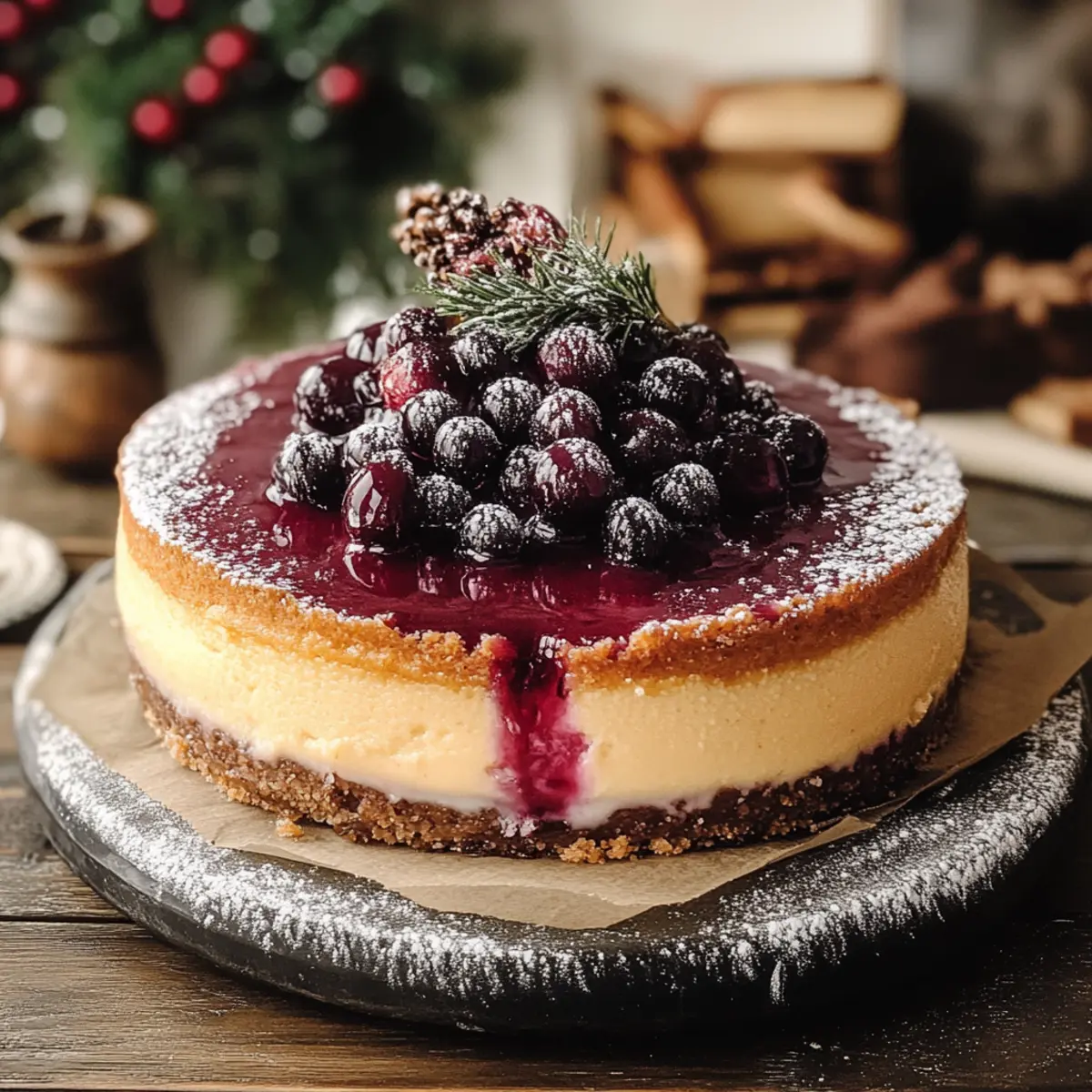 Cranberry Orange Cheesecake