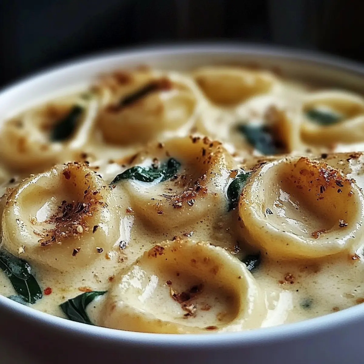 Creamy Crockpot Tortellini Alfredo