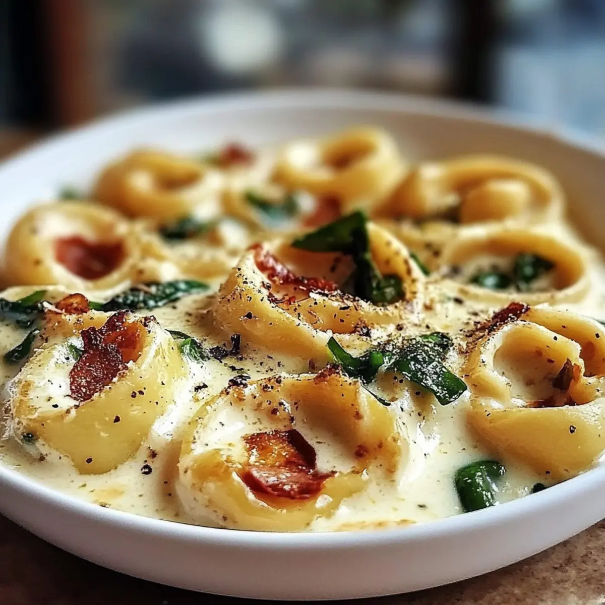 Creamy Crockpot Tortellini Alfredo