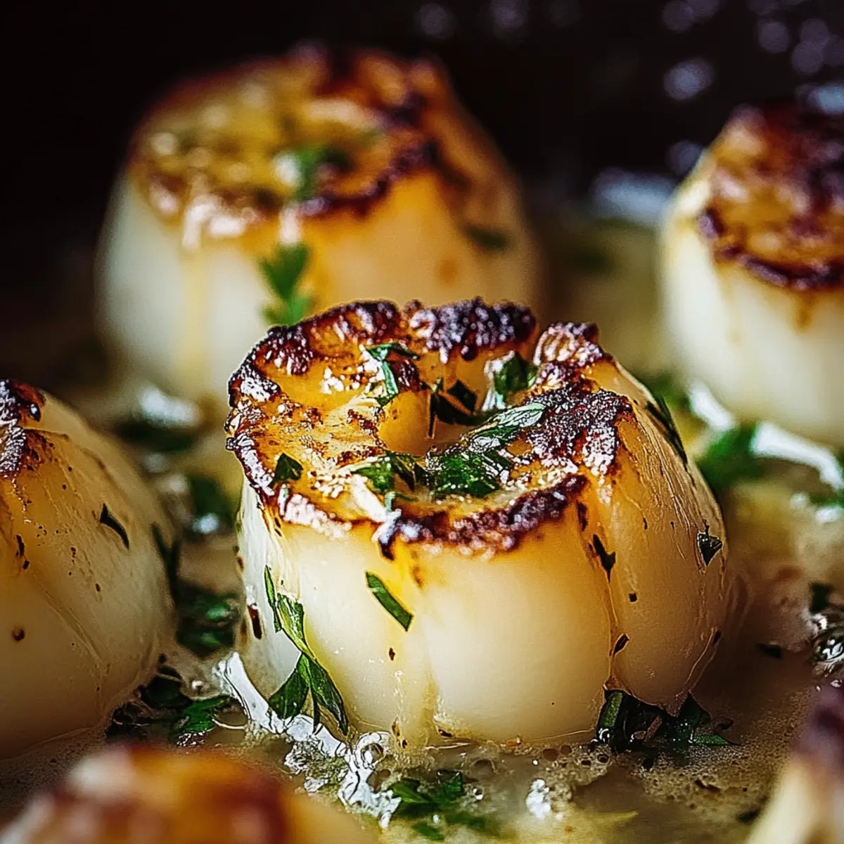 Garlic Lemon Butter Seared Scallops