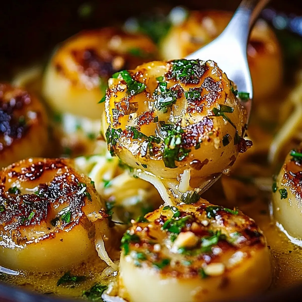 Garlic Lemon Butter Seared Scallops