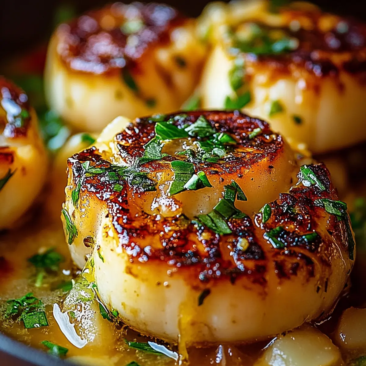 Garlic Lemon Butter Seared Scallops