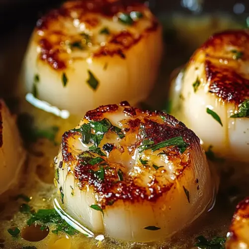 Garlic Lemon Butter Seared Scallops