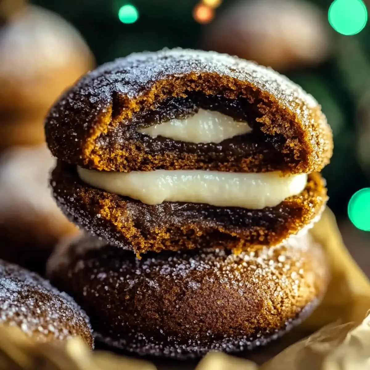 Gingerbread Cheesecake Cookies