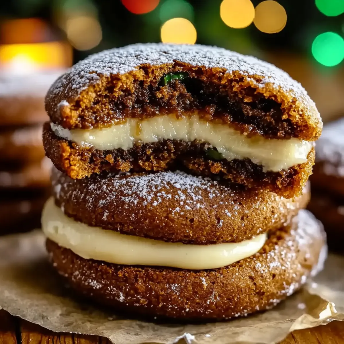 Gingerbread Cheesecake Cookies