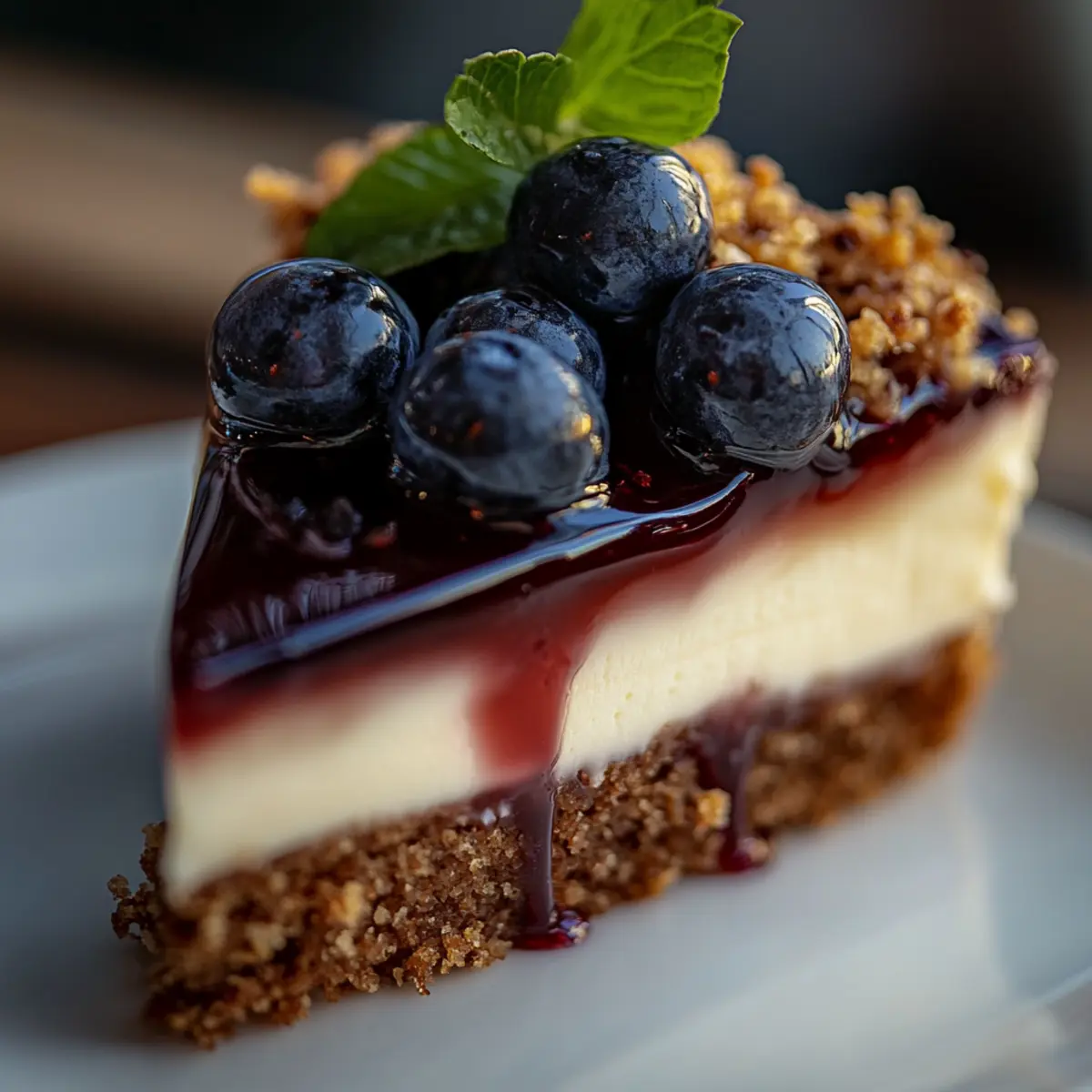 No Bake Blueberry Cheesecake
