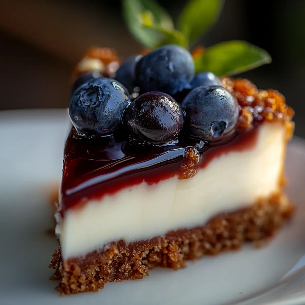 No Bake Blueberry Cheesecake