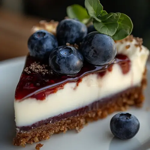 No Bake Blueberry Cheesecake