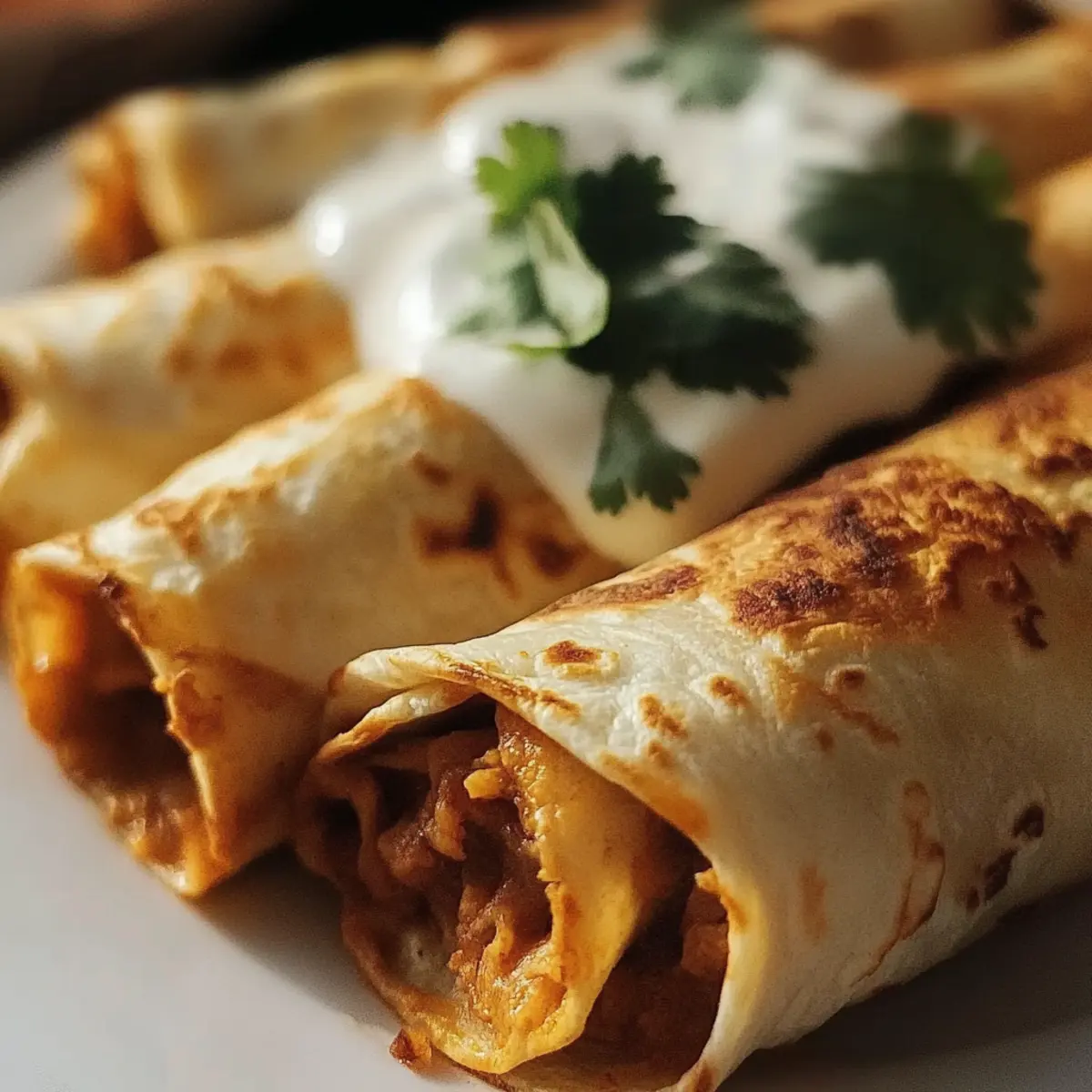Oven Baked Chicken Taquitos