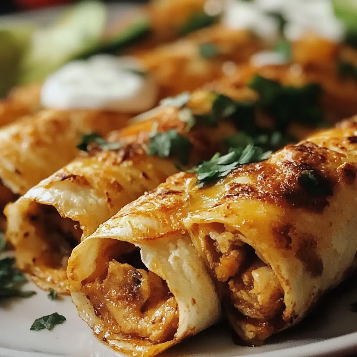 Oven Baked Chicken Taquitos