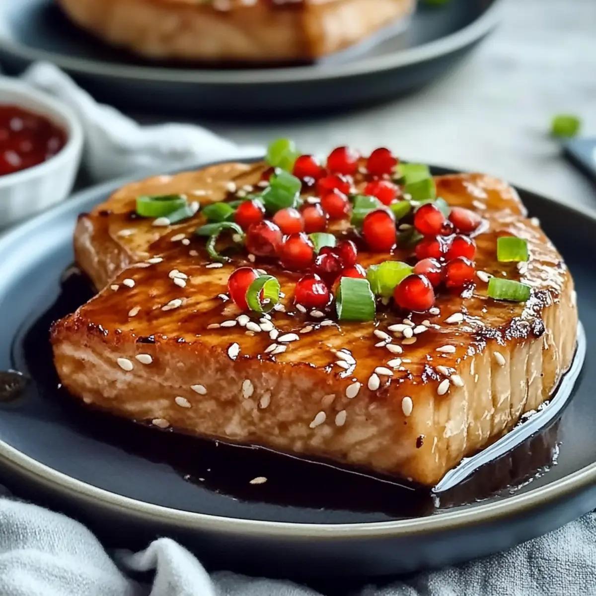 Pan-Seared Tuna Steaks with Soy Glaze