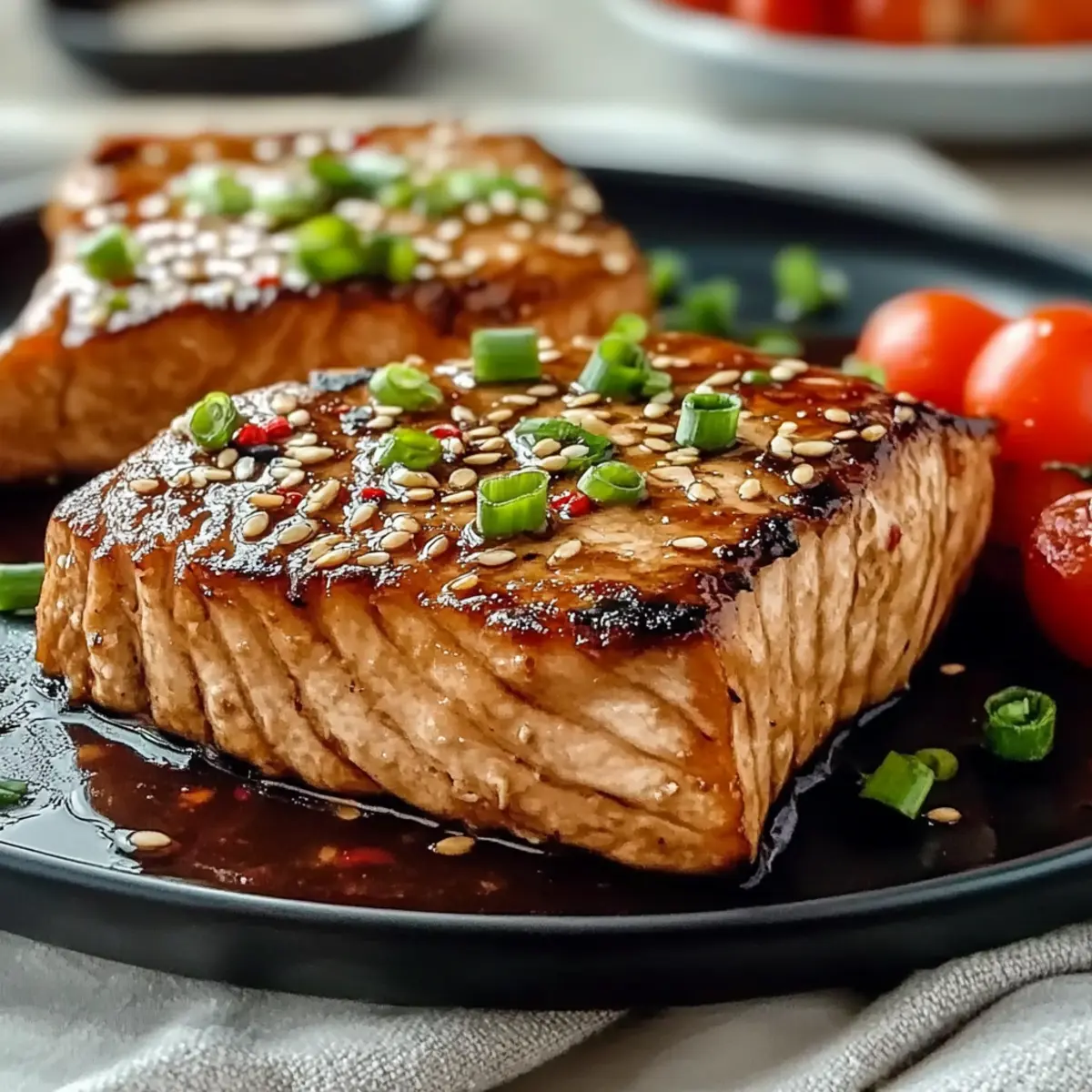 Pan-Seared Tuna Steaks with Soy Glaze