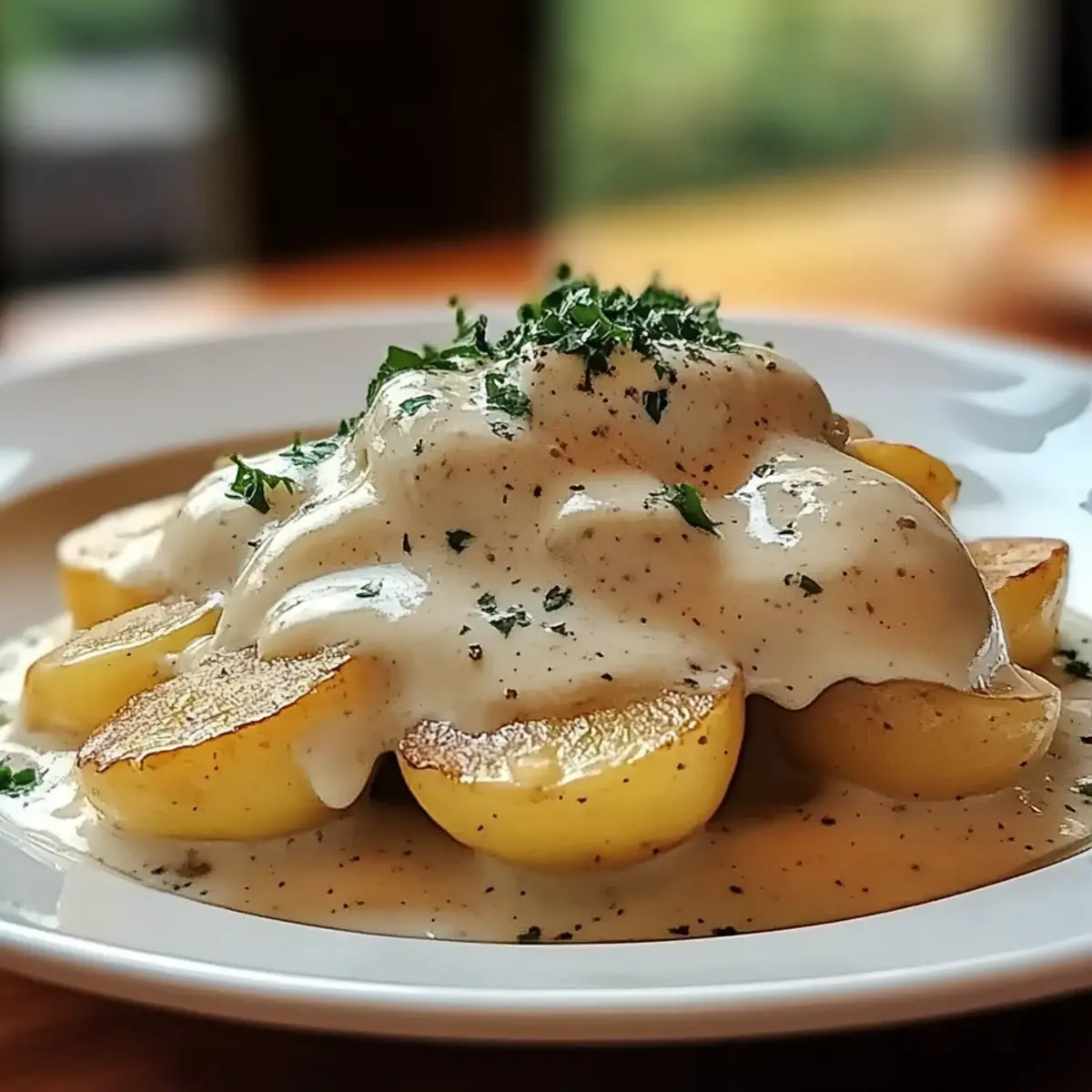 Potato with Creamy Sauce