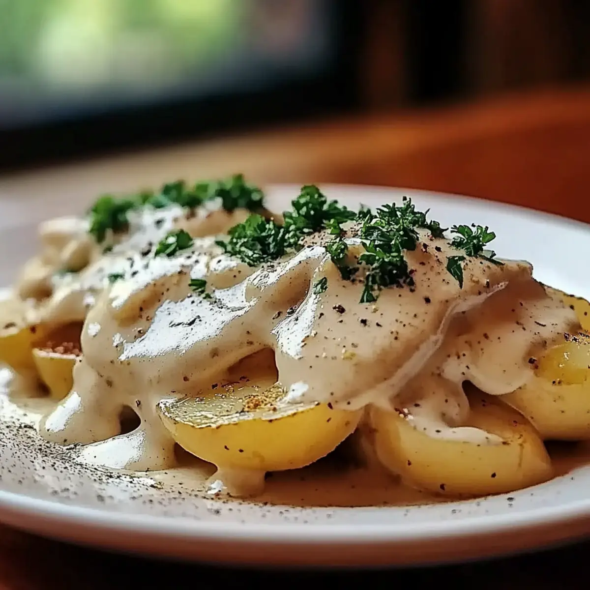 Potato with Creamy Sauce