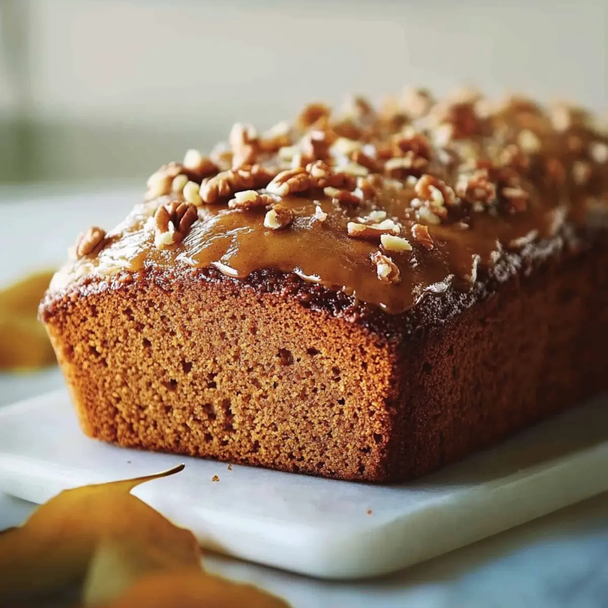 Pumpkin Bread with Brown Sugar Pecan Topping
