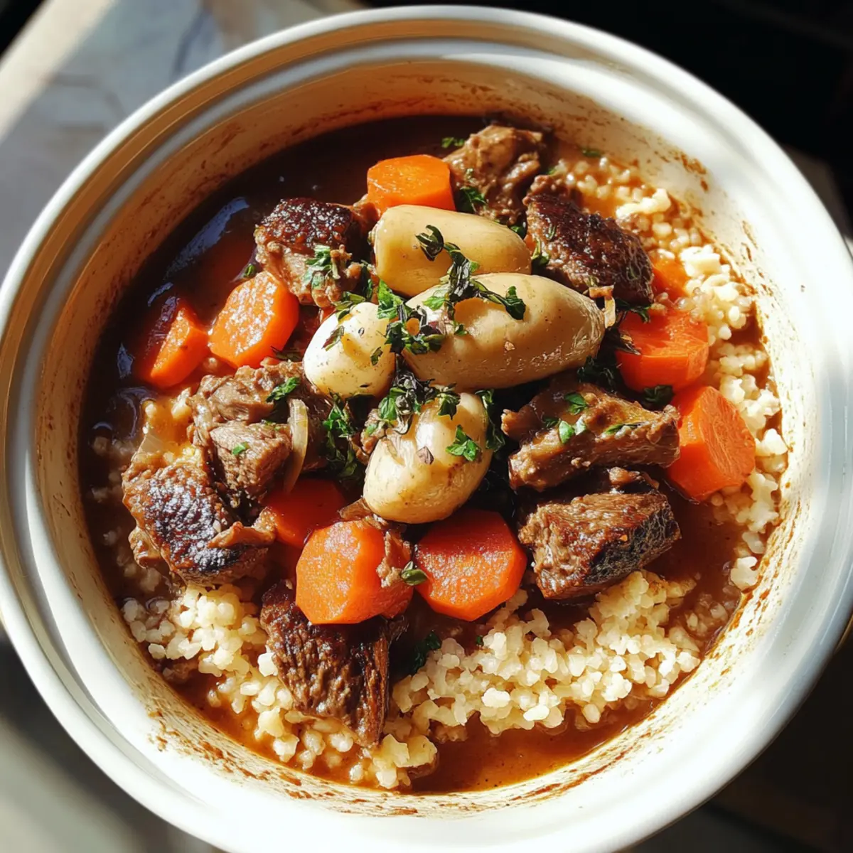 Slow Cooker Full Dinner Pot Roast With Rice
