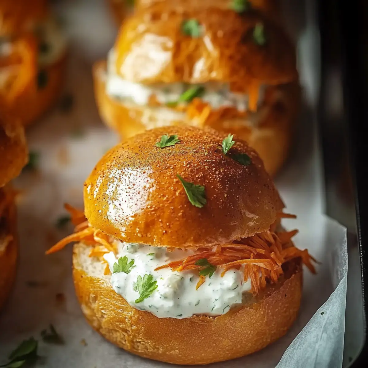 Spicy Buffalo Chicken Sliders