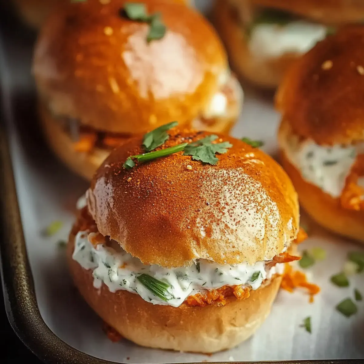 Spicy Buffalo Chicken Sliders