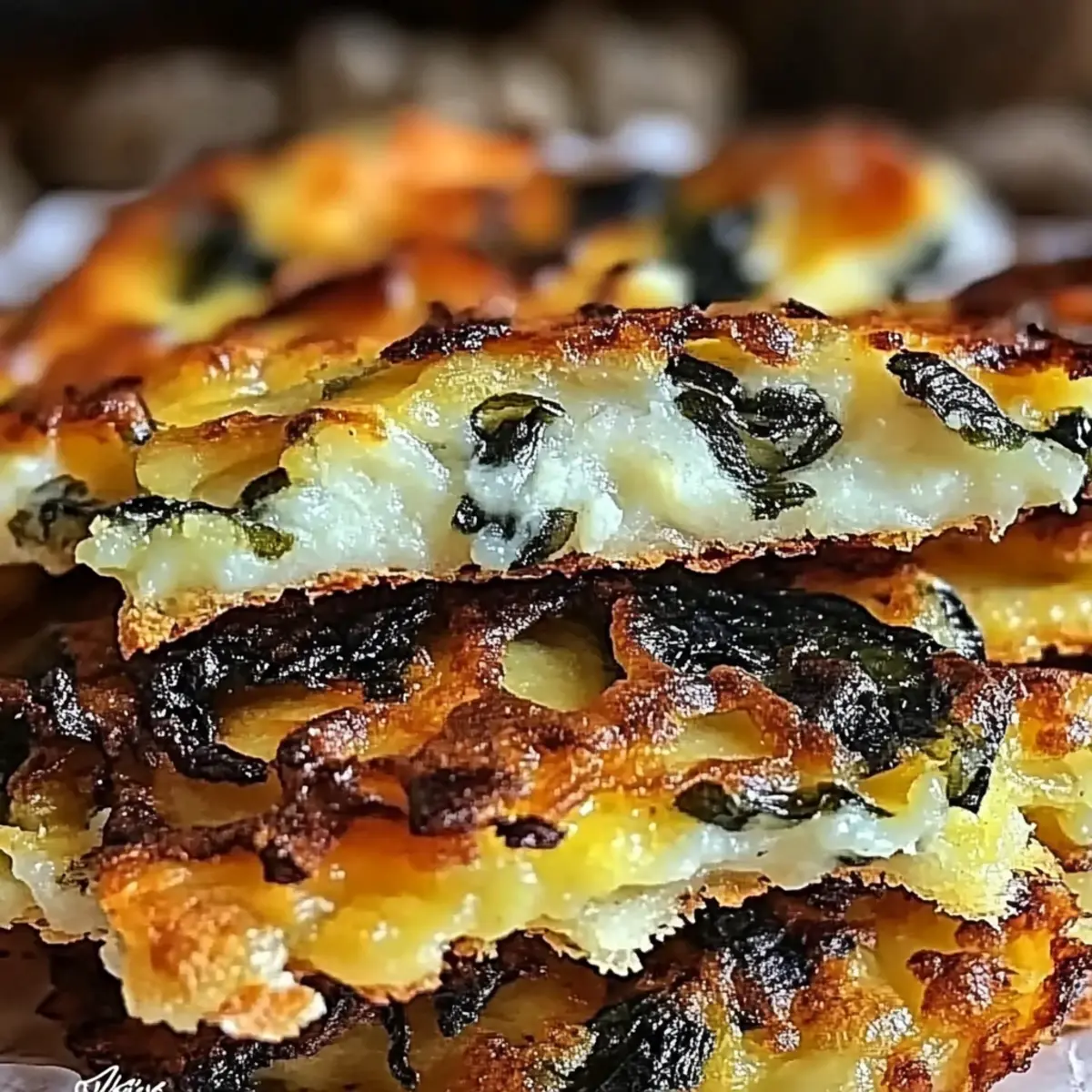 Spinach Dip Cheese Crisps